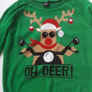 LOL Vintage Christmas sweater reindeer “Oh Deer” size M